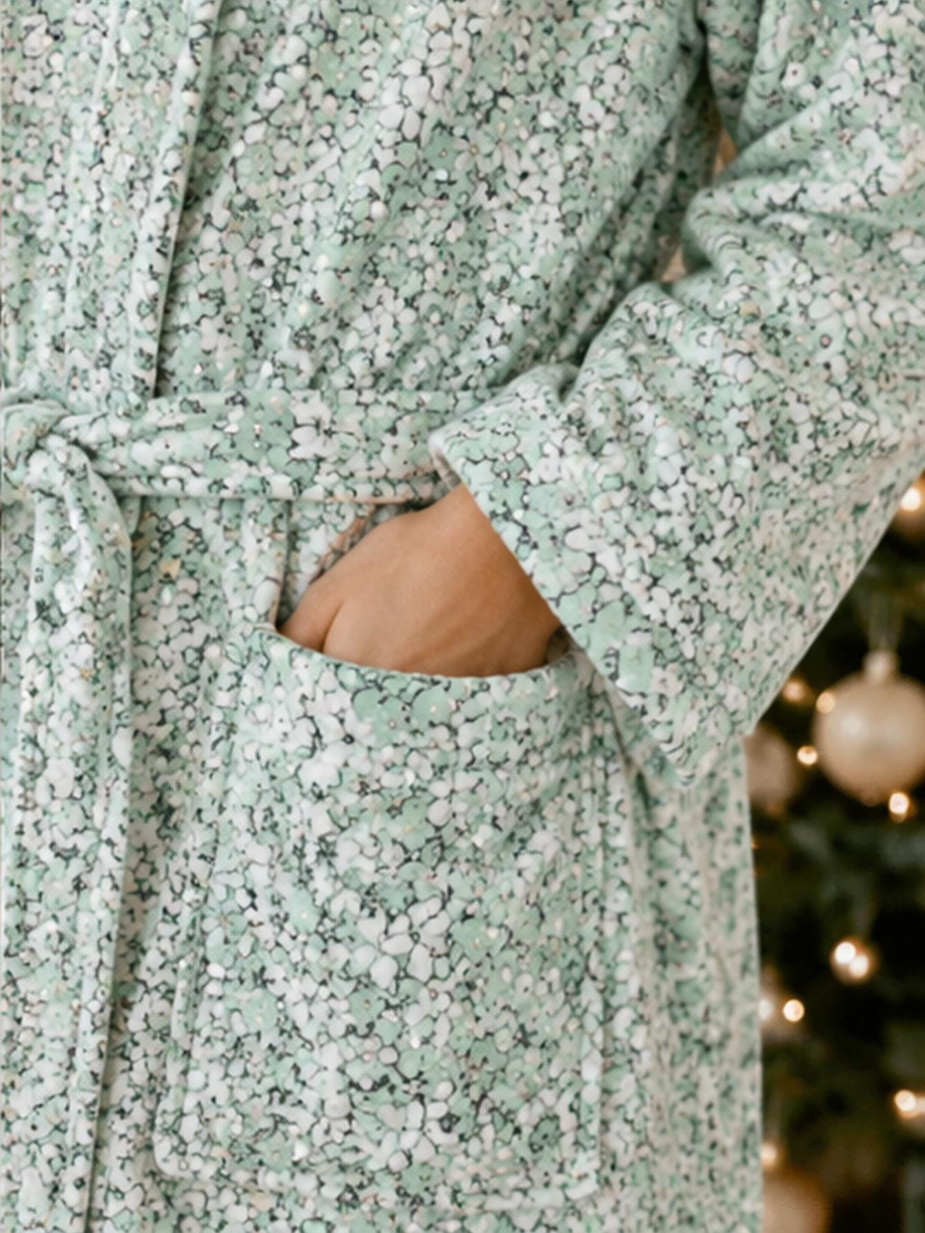 Women Plus Size Green Ditsy Fl - Bathrobe recension och pris