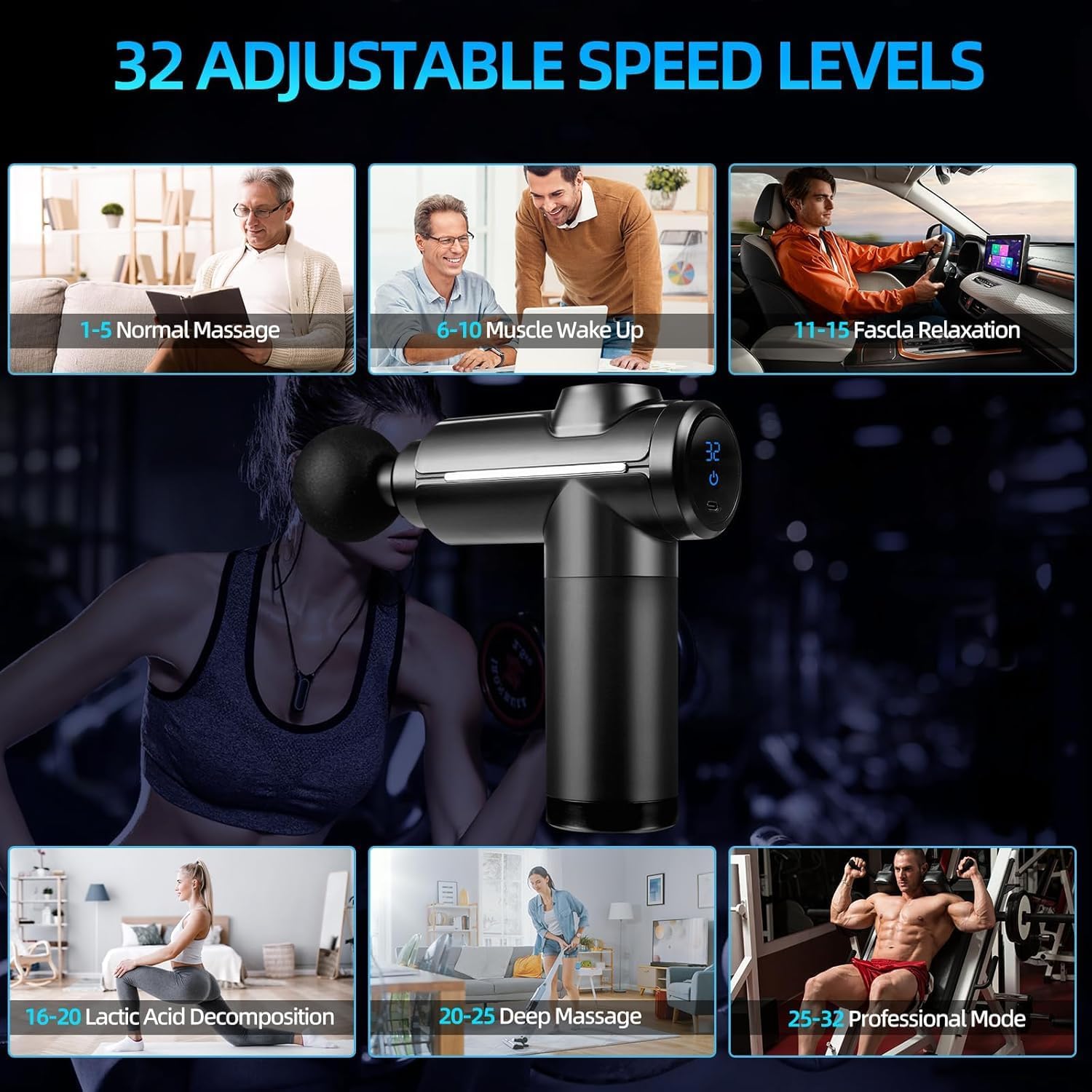 Massage Gun Deep Tissue Muscle - Massage Gun recension och pris