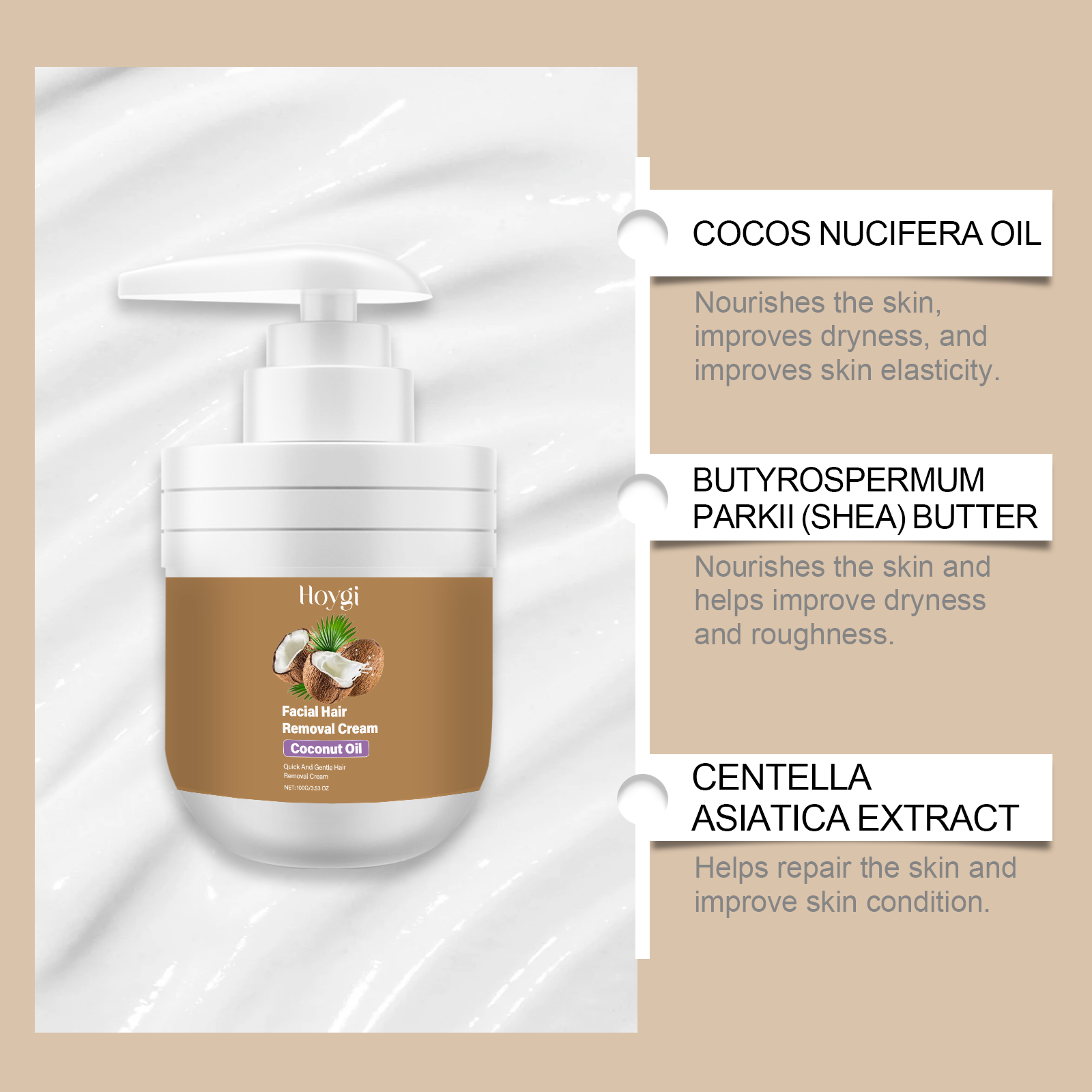 Coconut Hair Removal Cream for - Body Oil recension och pris