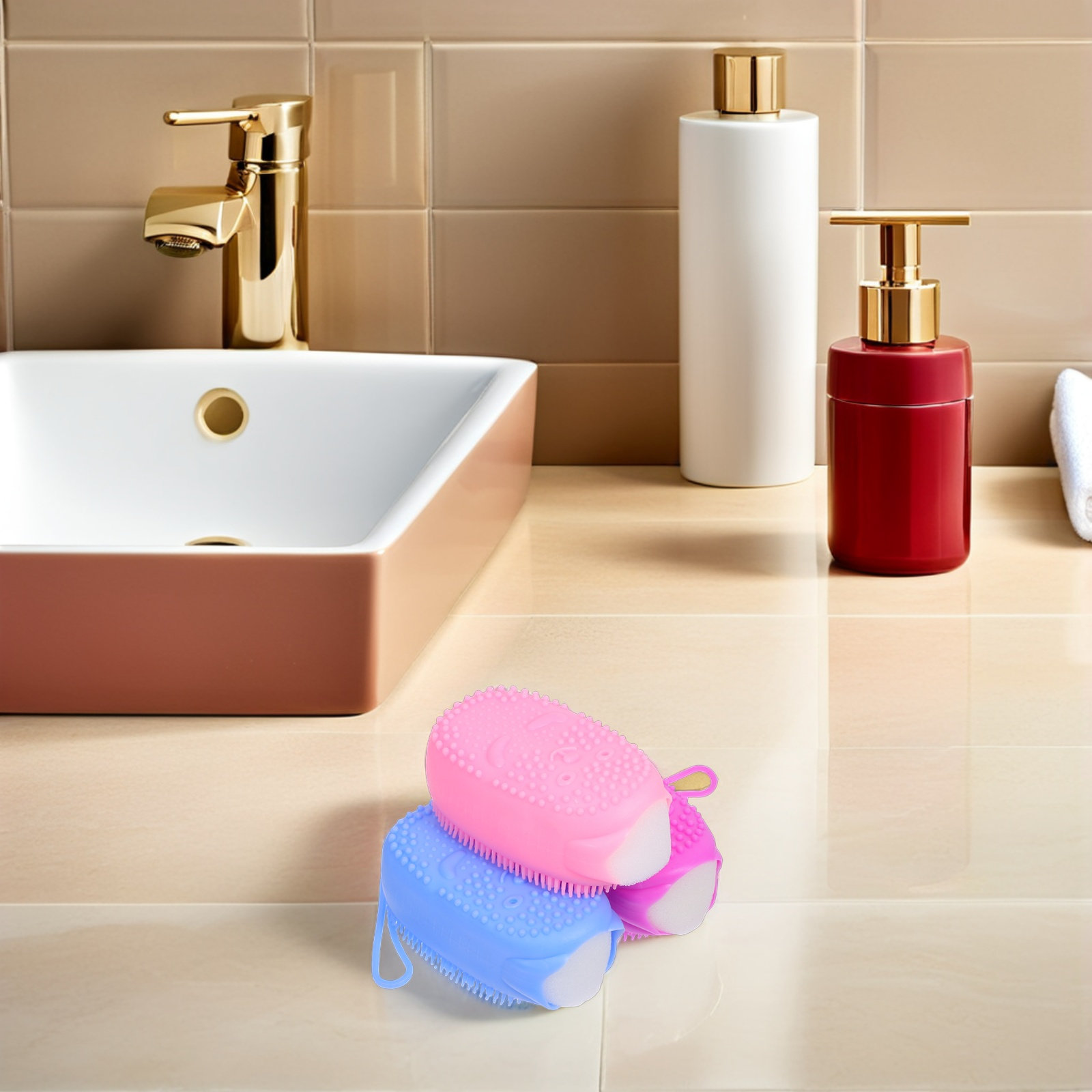 3Pcs Silicone Exfoliating Body - Body Brush recension och pris
